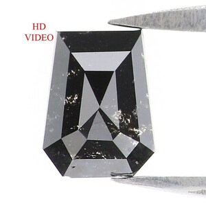 0.38 CT Natural Loose Coffin Shape Diamond Black Color Coffin Cut Diamond 5.90 MM Natural Loose Diamond Coffin Shape Rose Cut Diamond NQ8603
