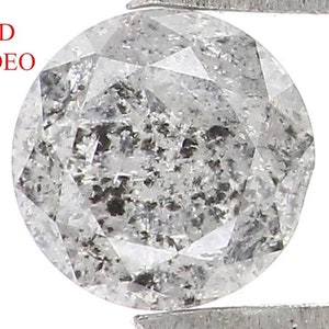 0.27 CT Natural Loose Round Shape Diamond Salt And Pepper Round Diamond 4.20 MM Natural Black Grey Color Round Brilliant Cut Diamond NQ2334