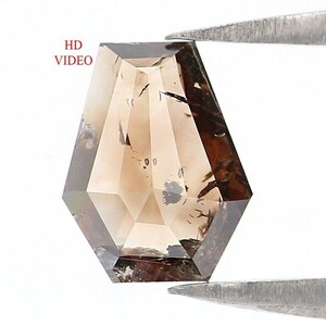 0.57 CT Natural Loose Coffin Shape Diamond Brown Color Coffin Cut Diamond 7.20 MM Natural Diamond Brown Color Coffin Rose Cut Diamond NQ8766