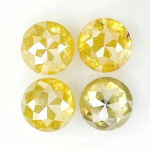 1.20 CT Natural Loose Round Shape Diamond Yellow Color Round Cut Diamond 3.90 MM Natural Diamond Yellow Color Round Rose Cut Diamond NQ719