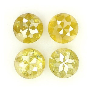 1.45 CT Natural Loose Round Rose Cut Diamond Yellow Color Round Shape Diamond 4.15 MM Natural Loose Diamond Round Rose Cut Diamond NQ1442