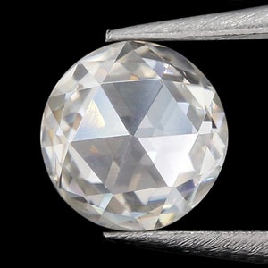 1.00 Ct White G H Color Moissanite Round Rose Cut Gemstone VS1 Clarity 7.00 MM GN89