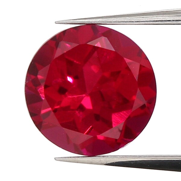 7.00 MM Created Ruby Gemstone, Red Ruby, Round Ruby, July Birthstone, Ruby Loose Stone, Ruby Cabochon, Ruby Faceted GN119