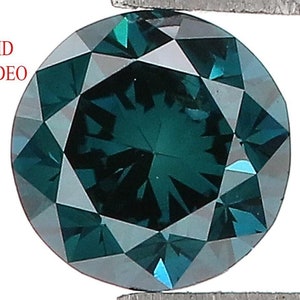 Diamante natural solto redondo de 0,41 ct, cor azul, lapidação redonda, diamante natural solto redondo de 4,55 mm, cor azul, lapidação brilhante, NQ1375