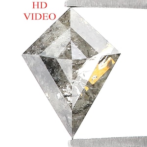 0.90 CT Natural Loose Kite Shape Diamond Salt And Pepper Kite Diamond 7.95 MM Natural Black Grey Color Diamond Kite Rose Cut Diamond N2598