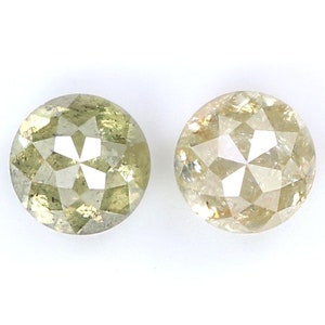 1,26 CT Natural Loose Round Cut Par Diamante Cor Cinza Formato Redondo Diamante 4,75 MM Natural Loose Cor Verde Redondo Corte Rosa Diamante NQ1965