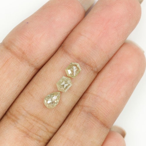 1.12 Ct Natural Loose Diamond, Mix Shape shops Diamond, Grey Diamond, Pear Diamond, Hexagon Diamond, Rustic Diamond, Polished Diamond N1232