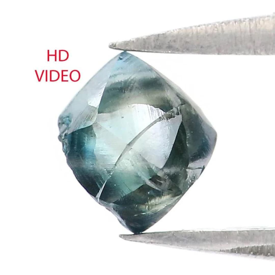 0.73 CT Natural Loose Crystal Rough Shape Diamond Blue Color Irregular ...