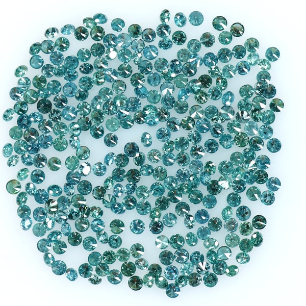 Natural Loose Diamond Round Blue Color I1-I3 Clarity 1.10 To 1.55 MM 25 pcs Lot NQ12