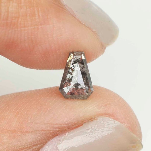 0.45 Ct Natural Loose Diamond, Coffin Diamond, shops Salt Pepper Diamond, Real Diamond, Antique Diamond, Black Diamond, Grey Diamond GRN907