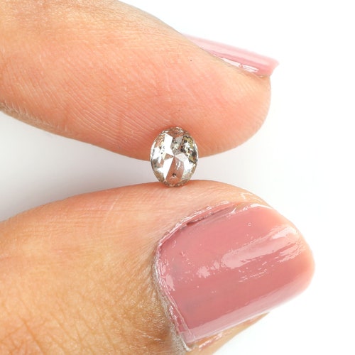 0.40 Ct Natural Loose Diamond shops Oval Black Grey Salt And Pepper Color I3 Clarity 5.10 MM N248