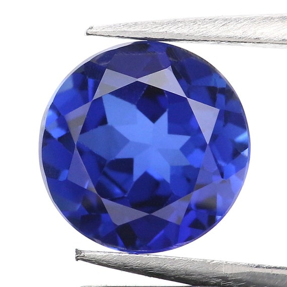 Saphir Bleu Créé En Laboratoire 6mm (1ct) Rond, Qualité AAAAA, Neuf Sans Boîte