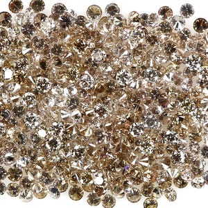 Natural Loose Diamond Round Brown Color SI1 Clarity 1.25 To 1.55 MM 25 Pcs Lot NQ25