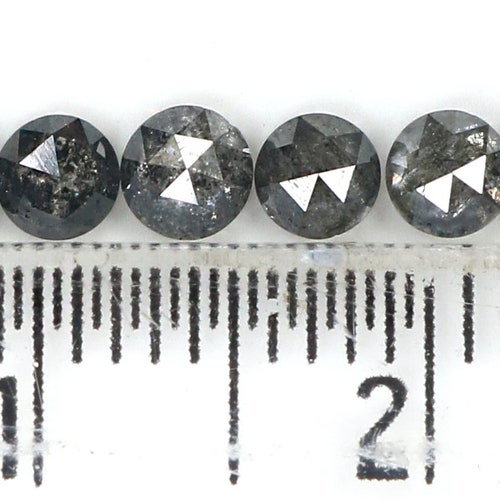 Natural Loose Rose Cut Salt And Pepper Diamond Black Grey Color 1.16 shops CT 3.20 MM Round Rose Cut Shape Diamond N1794