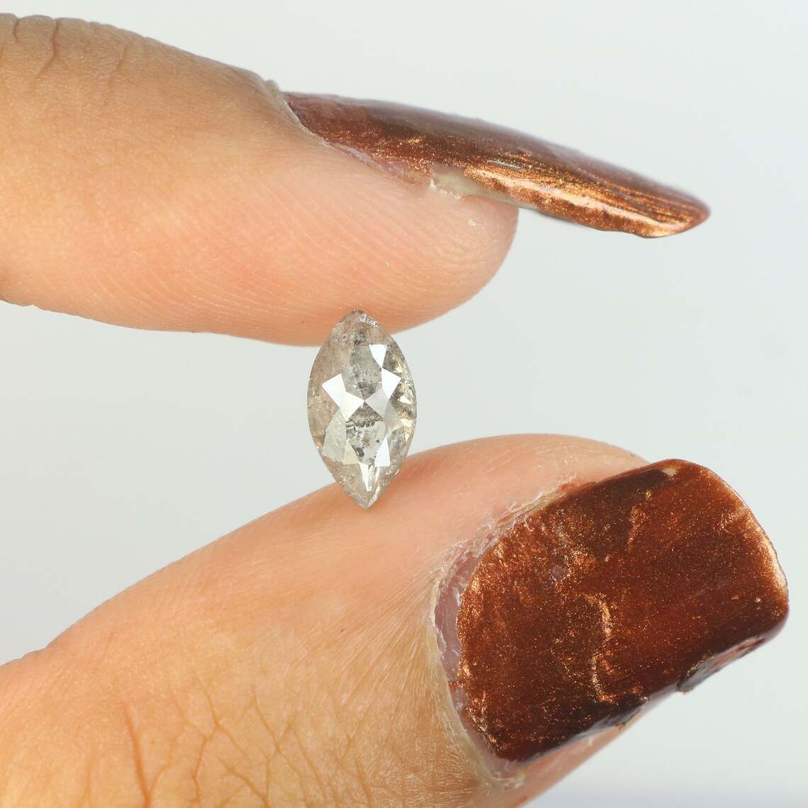 0.83 Ct Natural Loose Diamond Marquise Black gray Salt And Etsy