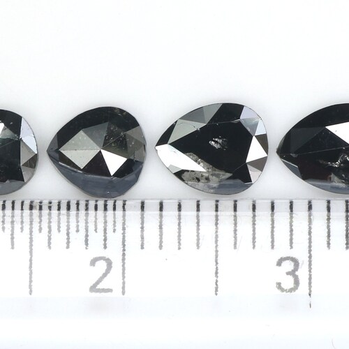 Natural Loose Pear Diamond Black Color shops 2.43 CT 5.35 MM Pear Shape Rose Cut Diamond N 1691