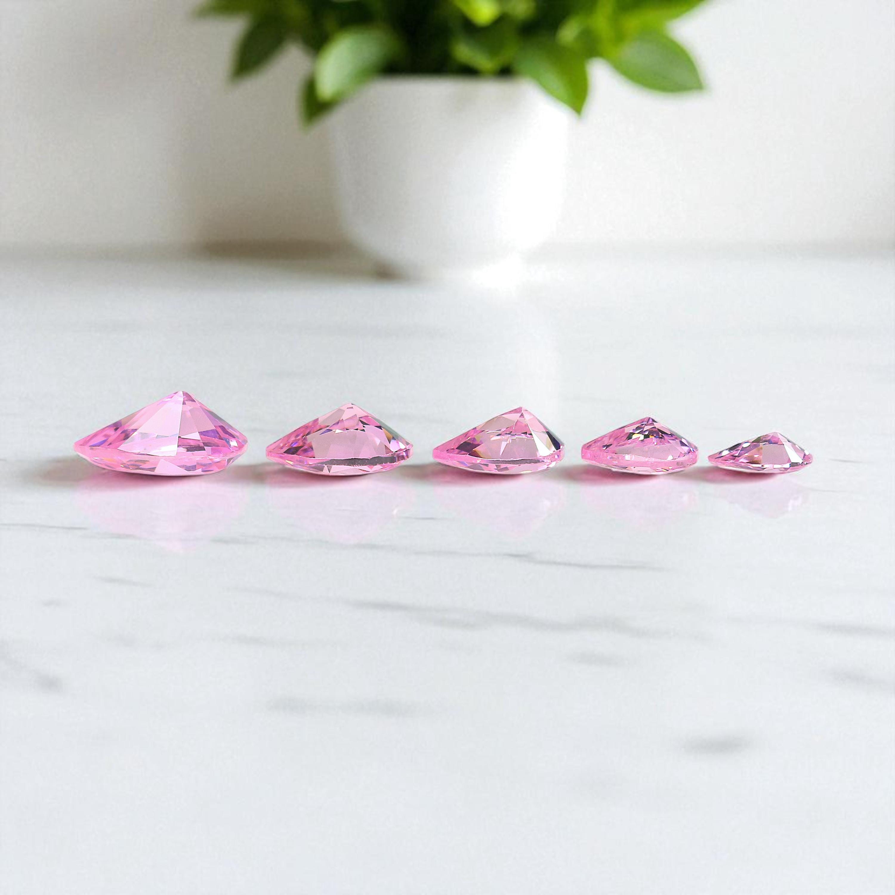 Pear Pink Tourmaline Cubic Zirconia Stones CZ Stones Pear American