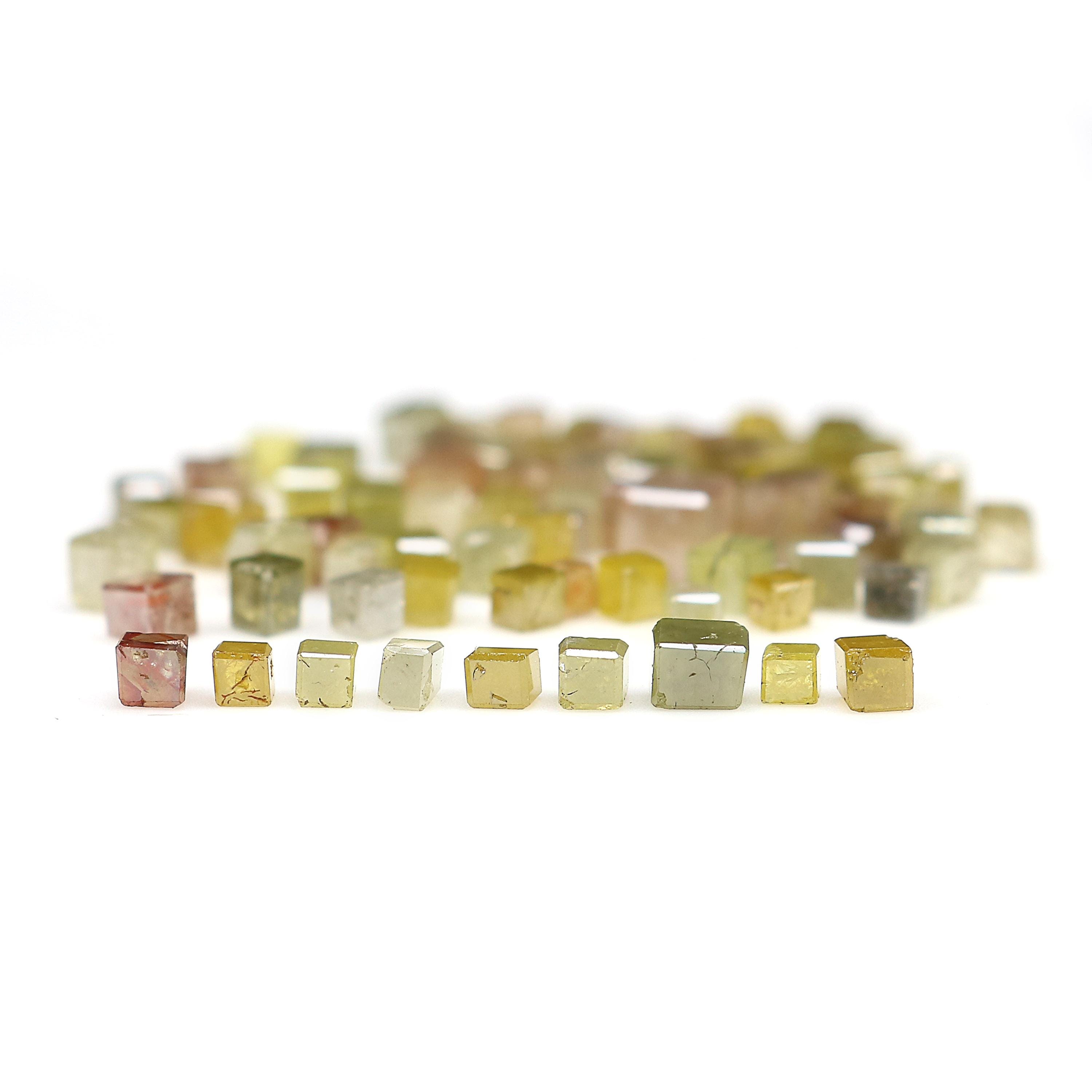 Diamants Bruts Naturels En Cube - Mélange Couleurs - 2 Carats - 1,5-2,5 Mm - Afrique Du Sud