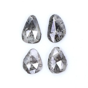 0.95 CT Natural Loose Slice Cut Diamond Salt And Pepper Slice Cut Diamond 5.40 MM Natural Loose Slice Cut Black Grey Color Diamond NQ1636