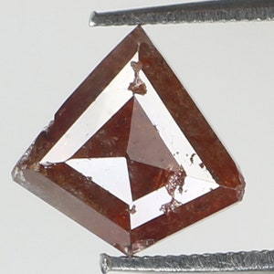 0.78 Ct Natural Loose Shield Shape Diamond Brown Color Shield Cut Diamond 6.80 MM Natural Loose Diamond Brown Shield Rose Cut Diamond N8232