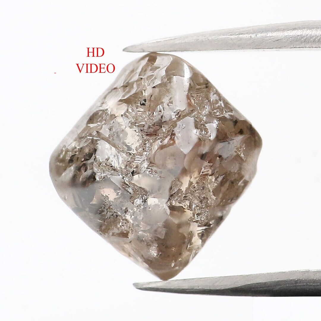 3.36 CT Natural Loose Rough Shape Diamond Brown Color Rough Diamond 9. ...