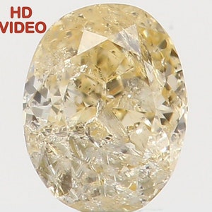 0.15 Ct Natural Loose Diamond Oval Light Yellow Color I1 Clarity 3.60 MM N7253