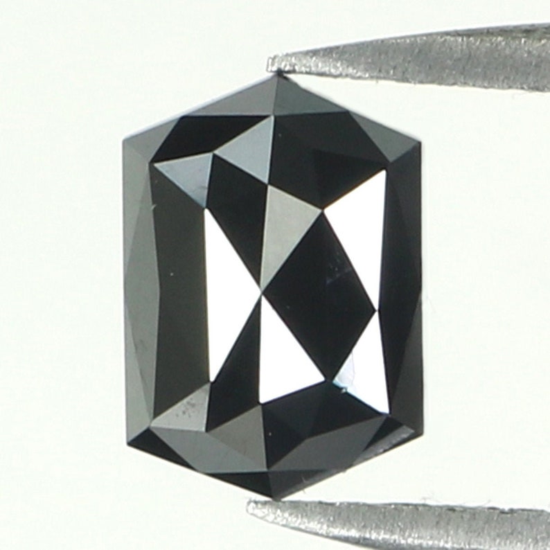 0.88 Ct Natural Loose Diamond, Hexagon Diamond, shops Black Diamond, Real Diamond, Antique Diamond, Geometric Diamond, Polished Diamond KDN520