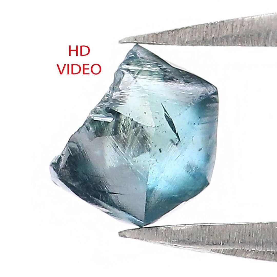 0.73 CT Natural Loose Crystal Rough Shape Diamond Blue Color Uncut ...