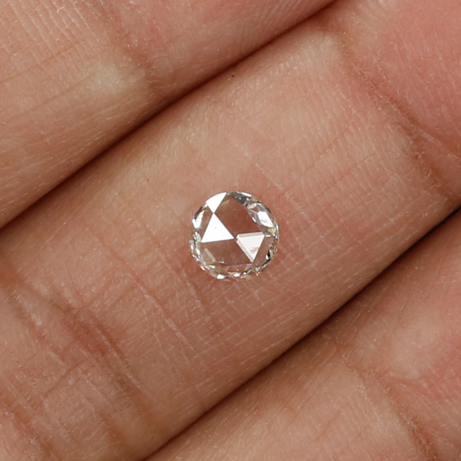 0.30 Ct Natural Loose Diamond Round Rose Cut Diamond White Etsy