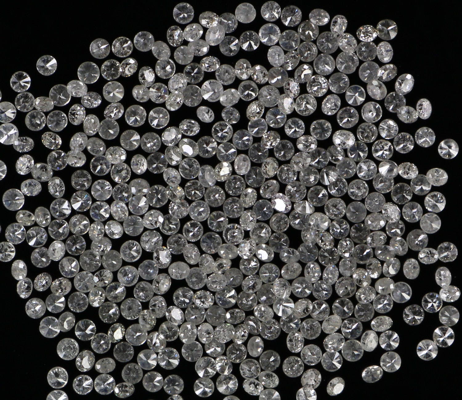 0.62 Ct Natural Loose Diamond Round 2024 Black Grey Salt And Pepper Color I3 Clarity 4.80 MM GRL8460