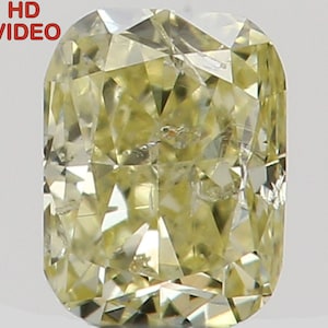 0.12 Ct Natural Loose Diamond Cushion Yellow Color I1 Clarity 3.10 MM N7335