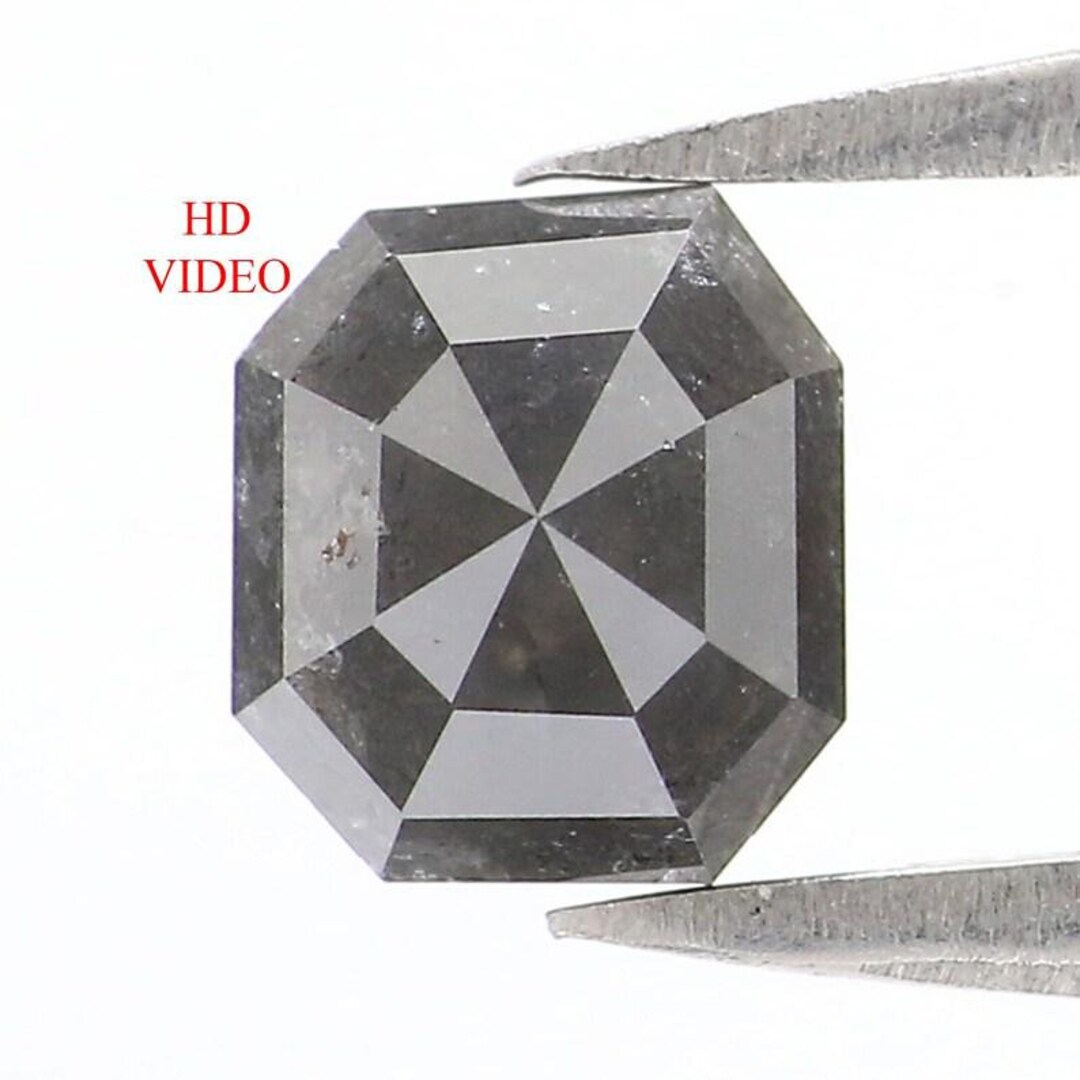 0.99 CT Natural Loose Radiant Shape Diamond Grey Color Radiant Cut ...