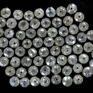 Natural Loose Diamond Round Drilling Bead Ice Grey Color I3 Clarity 1.00 Ct Lot NQ489