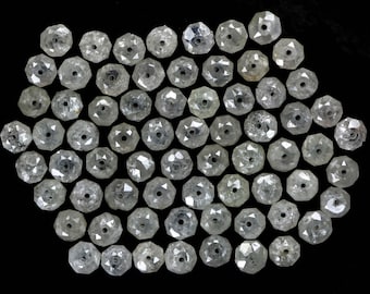 Natural Loose Diamond Round Drilling Bead Ice Grey Color I3 Clarity 1.00 Ct Lot NQ489