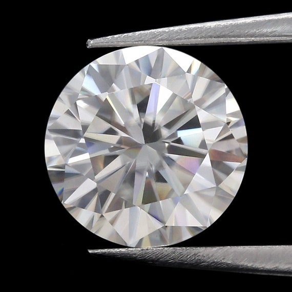 3.50 Ct White G H Color Moissanite Round Gemstone VS1 Clarity