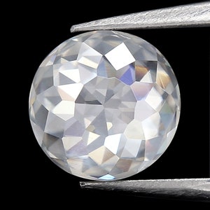 2.00 Ct White G H Color Moissanite Round Rose Cut Gemstone VS1 Clarity 8.00 MM GN104