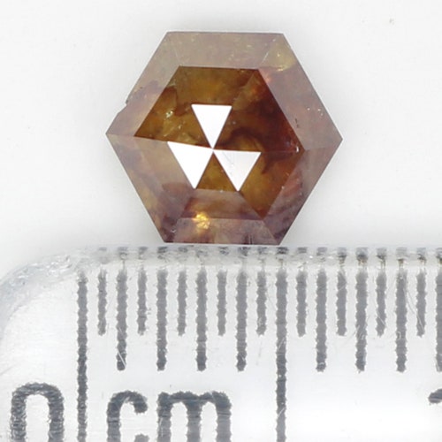 0.90 Ct shops Natural Loose Diamond, Hexagon Diamond, Yellow Diamond, Brown Diamond, Hexagon Cut Diamond, Rose Cut Diamond N7827