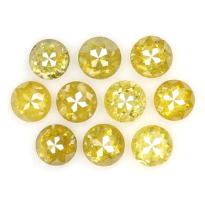 0.94 CT Natural Loose Round Shape Diamond Yellow Color Round Cut Diamond 2.50 MM Natural Diamond Yellow Color Round Rose Cut Diamond NQ393
