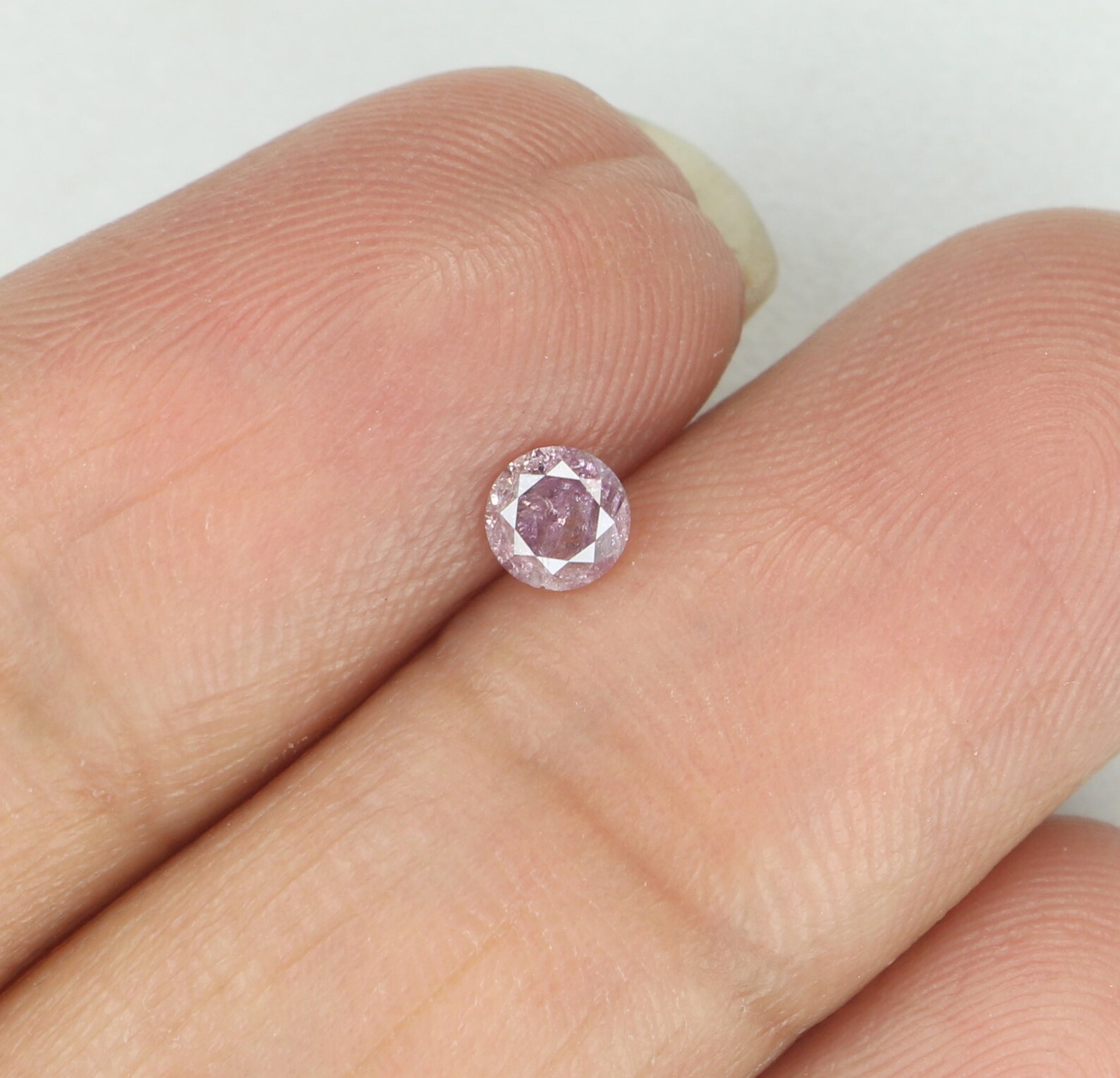 0.25 CT Natural Loose Diamond Round Pink Color I3 Clarity 3.80 Etsy
