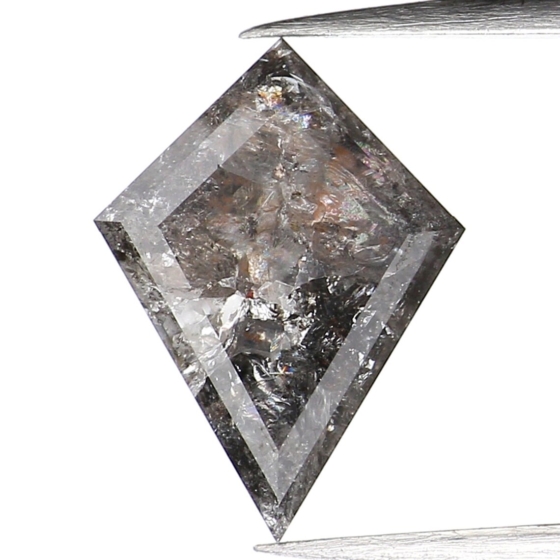 0.97 CT Kite Cut Diamond Salt And Pepper Diamond Natural Etsy