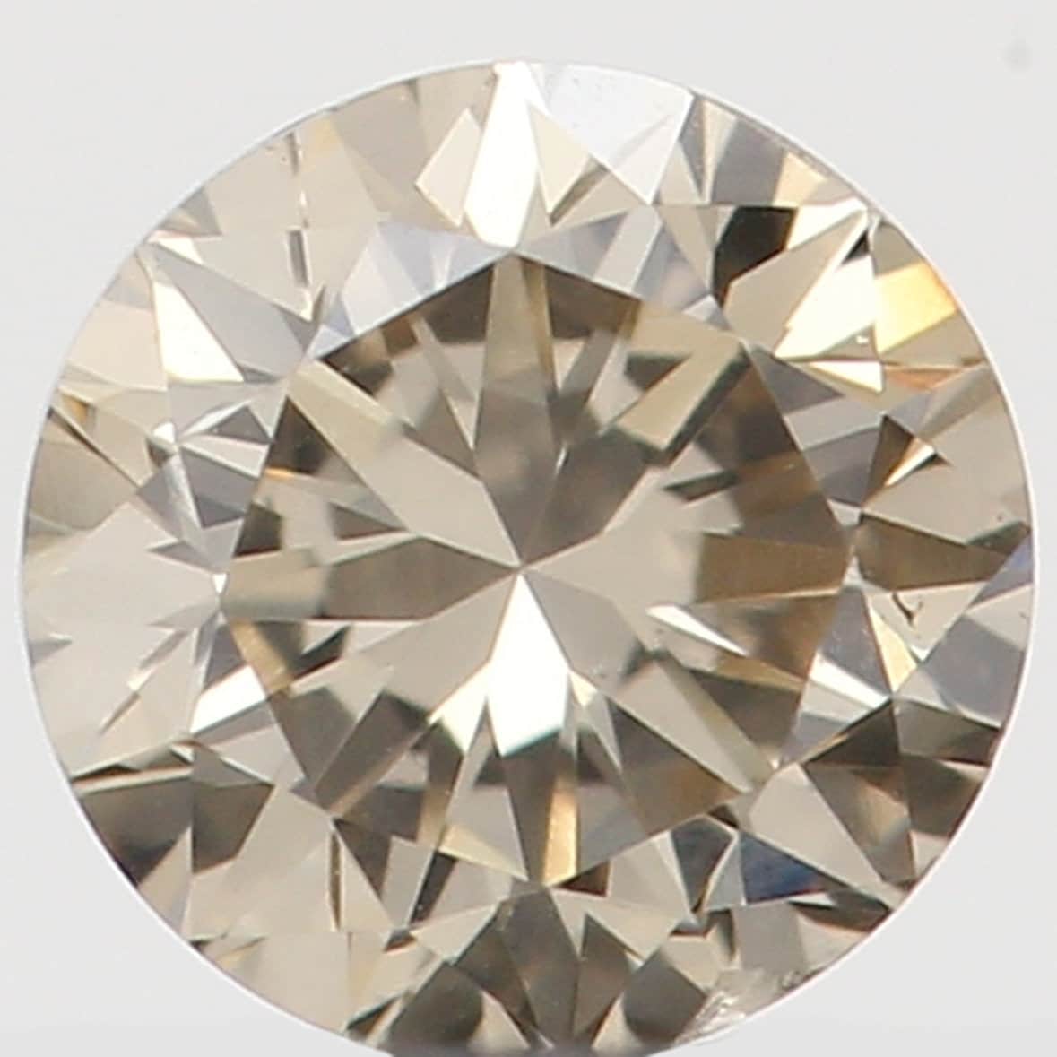 0.13 Ct Natural Loose Diamond Round Brown Color SI1 Clarity Etsy