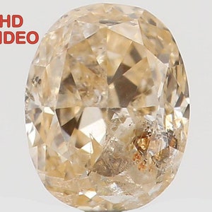 0.15 Ct Natural Loose Diamond Oval Orange Color I1 Clarity 3.60 MM N7443