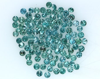 Natural Loose Diamond Round Blue Color I1-I3 Clarity 100 Pcs NQ535
