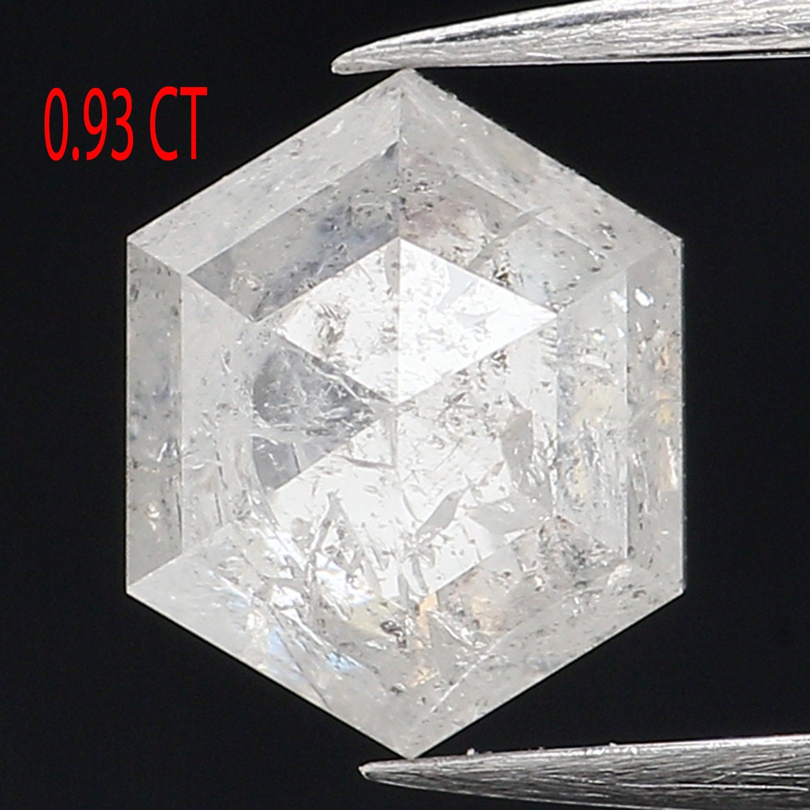 0.93 Ct Natural Loose Diamond Hexagon Diamond Grey Diamond Etsy