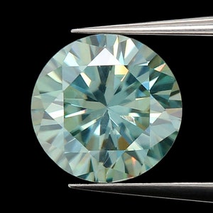1.22 Ct Blue Moissanite Round Gemstone VS1 Clarity 7.00 MM GN109
