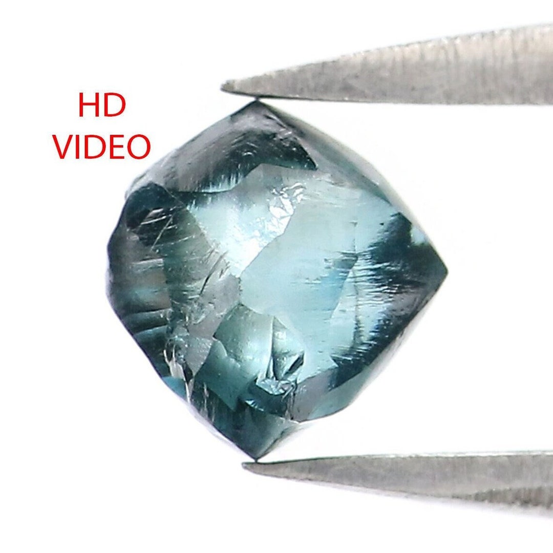 0.71 CT Natural Loose Rough Shape Diamond Blue Color Rough Cut Diamond ...