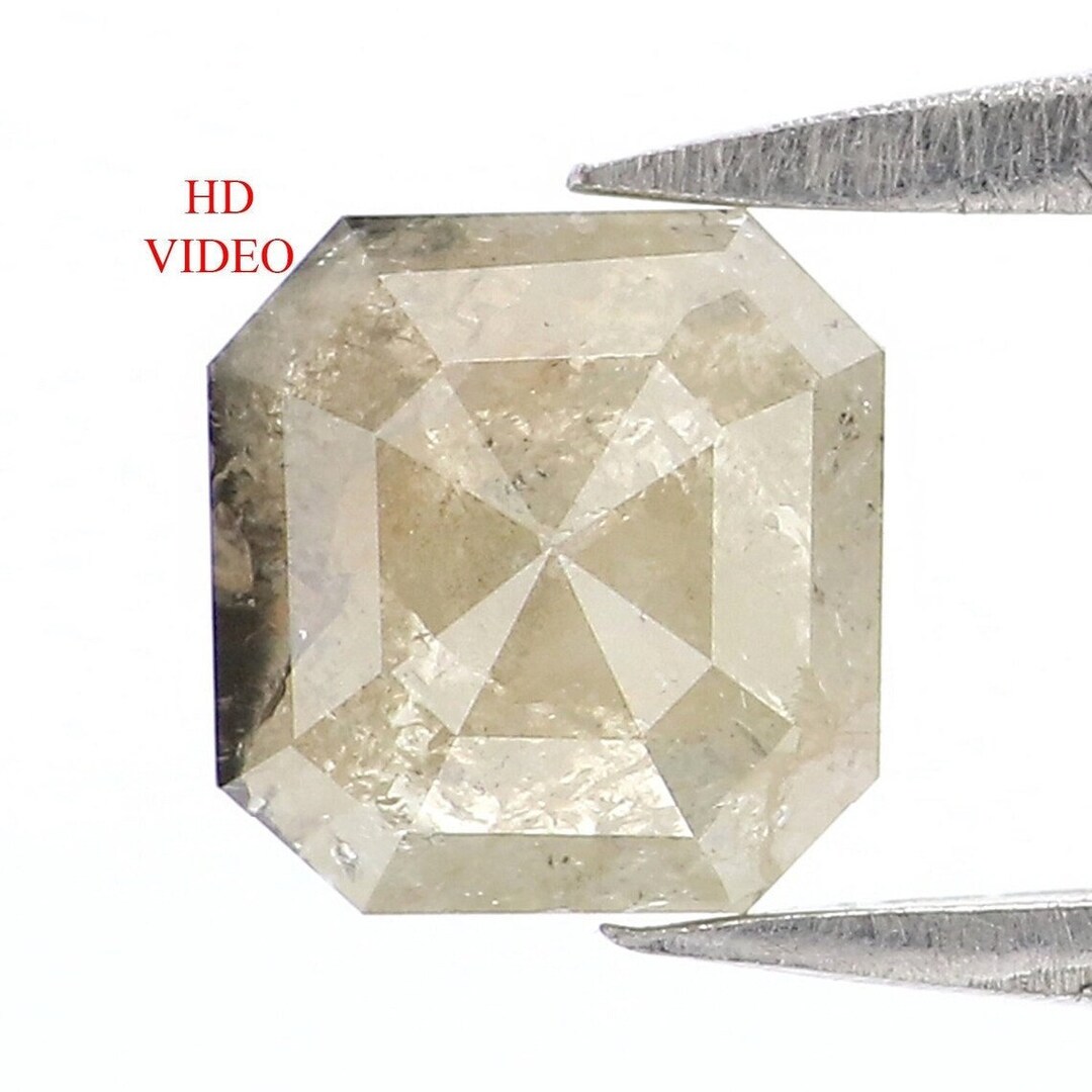 0.73 CT Natural Loose Radiant Shape Diamond Grey Color Radiant Diamond ...