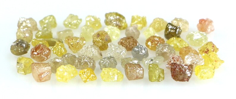 Natural Loose Diamonds Mix Fancy Color Rough I3 Clarity 2.00 Ct Lot (45 Pcs) NQ27