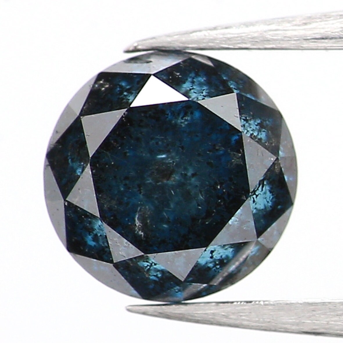 0.60 Ct Natural Loose Diamond Blue Diamond Round Diamond Etsy