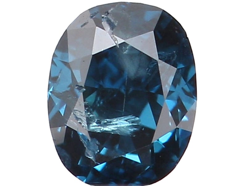 0.10 Ct Natural Loose Diamond Oval Blue Color I1 Clarity 3.10 MM N7633
